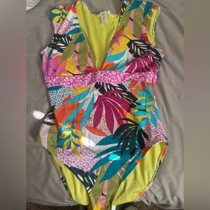 Bleu Rod Beattie Multicolor Tropical Swimsuit